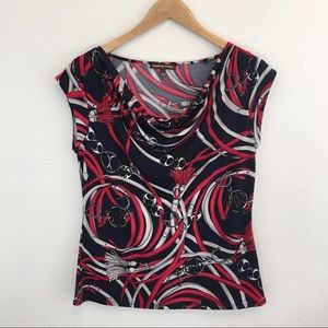 2 for $10 Adrienne Vittadini red and black print sleeveless